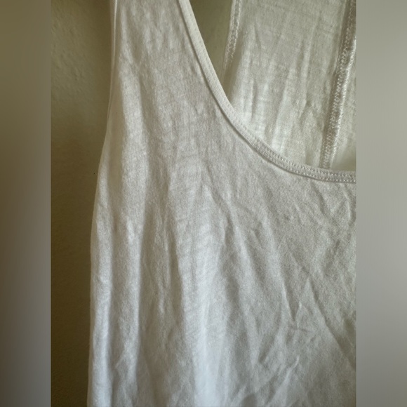 EILEEN FISHER Off White Racerback Tank Top - Picture 4 of 10
